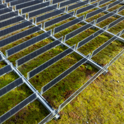 Aurinkopaneelit viherkatolla